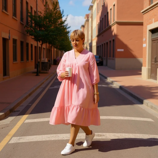 Soft Cotton Shift Dress – Effortless Style
