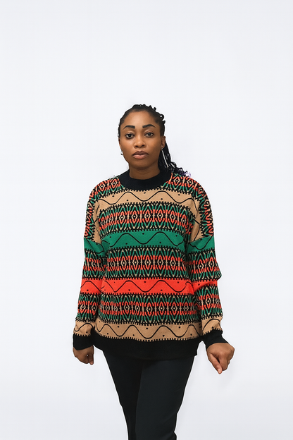 Cozy Multi Coloured Stretchy Sweater