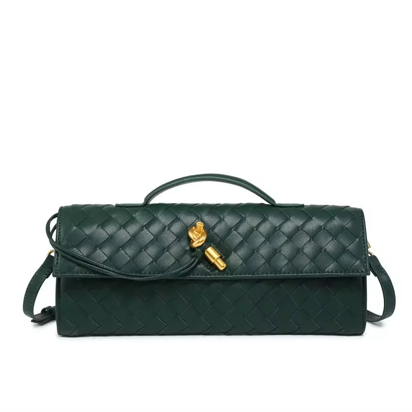 GREEN - Ladies Colorful Braided Bag