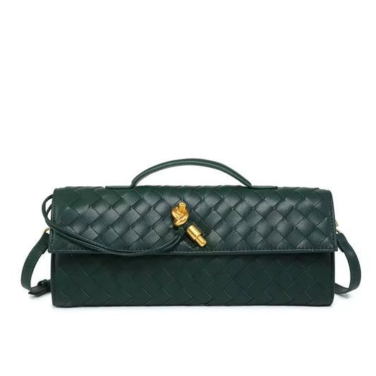 GREEN - Ladies Colorful Braided Bag