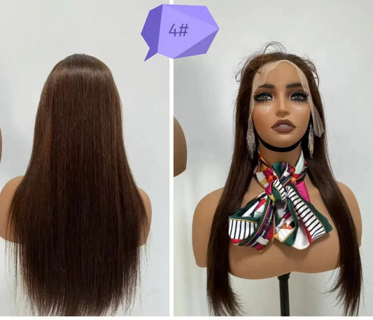 13x4 Full Lace Wig 200% Natural Color 4 - 12 inches