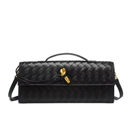 BLACK - Ladies Colorful Braided Bag