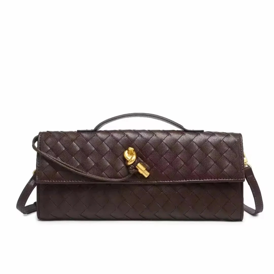 BROWN - Ladies Colorful Braided Bag