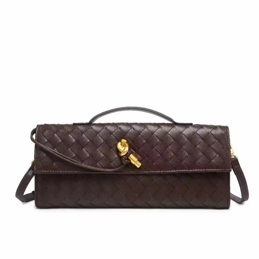 BROWN - Ladies Colorful Braided Bag