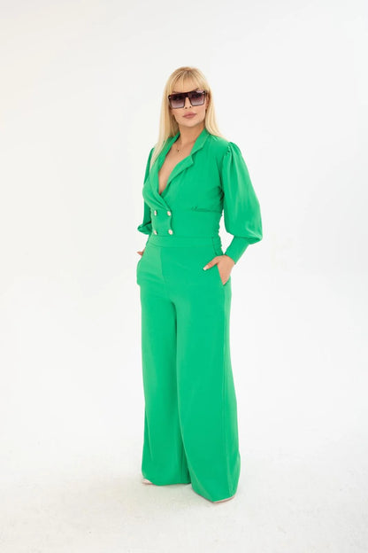 High-Quality Two-Piece Cotton Outfit with Functional Pockets