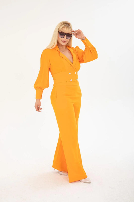 High-Quality Two-Piece Cotton Outfit with Functional Pockets