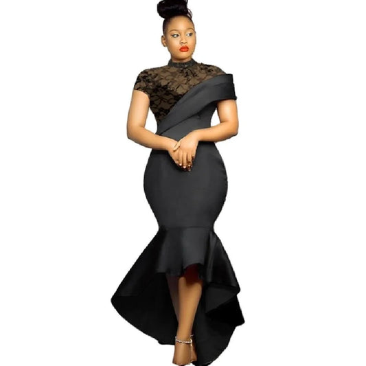 Asymmetric Scuba Dress – High-Low Statement Look