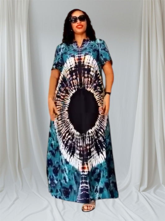 Long Flowing Patterned Maxi Dress
