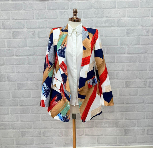 Vibrant Multi-Colour Blazer – Bold & Unique