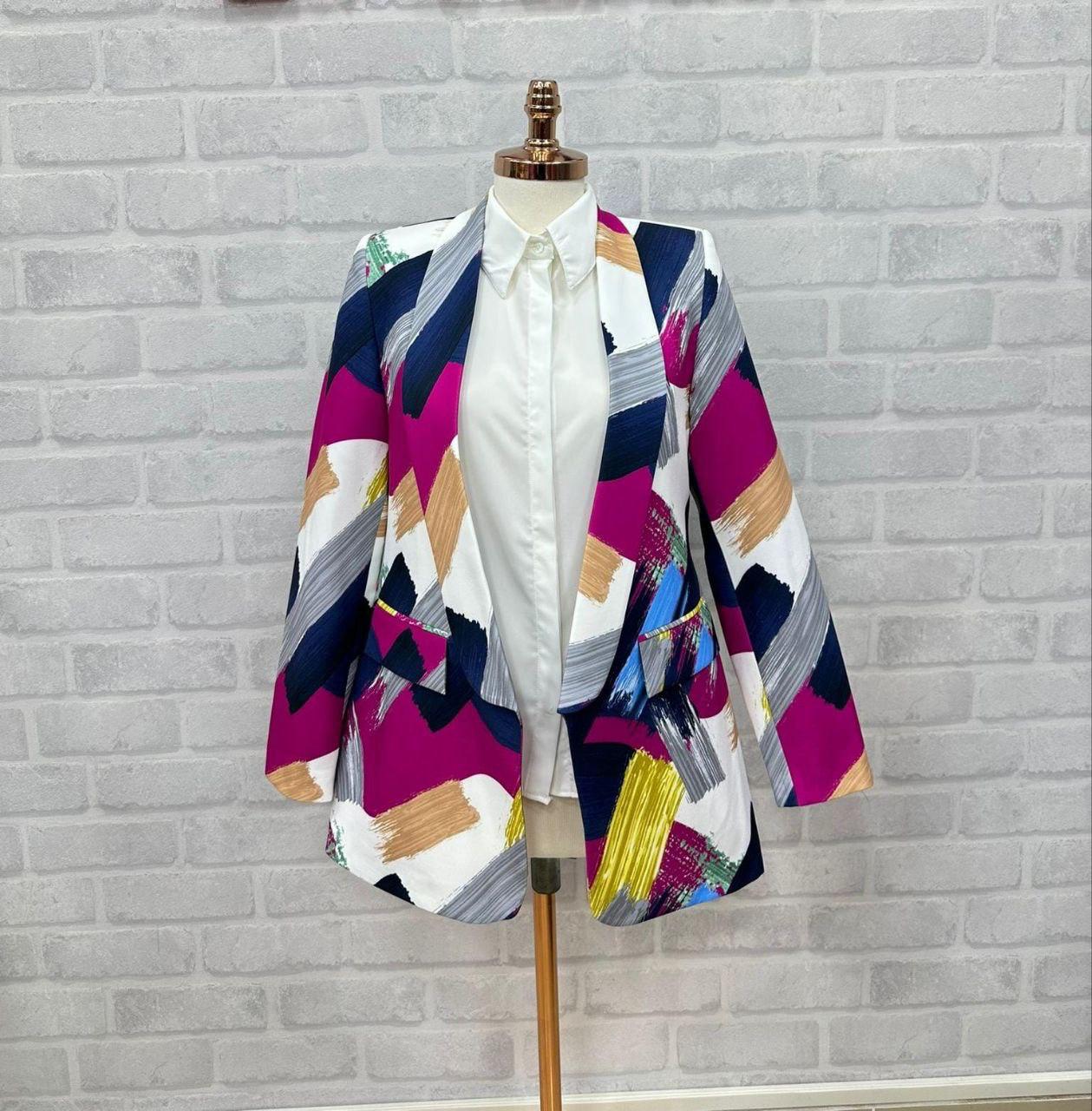 Vibrant Multi-Colour Blazer – Bold & Unique