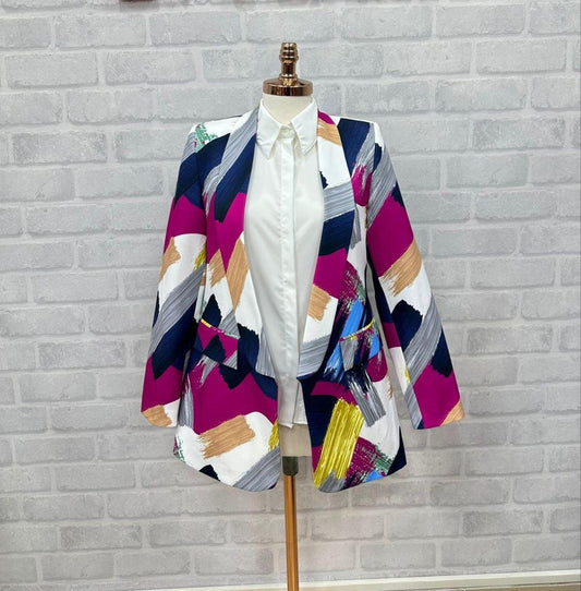 Vibrant Multi-Colour Blazer – Bold & Unique