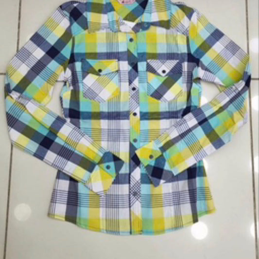 Elly Checkers /Plaid Cotton Shirt