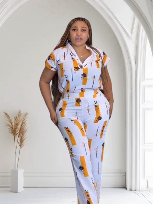 High Grade Fabric : Short Sleeve Two Pieces Set
