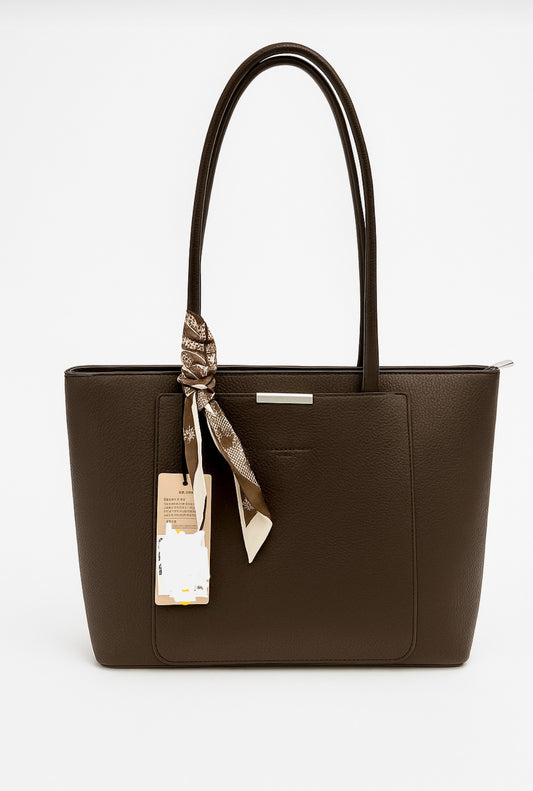 Genuine Leather Big Size Bag - Brown