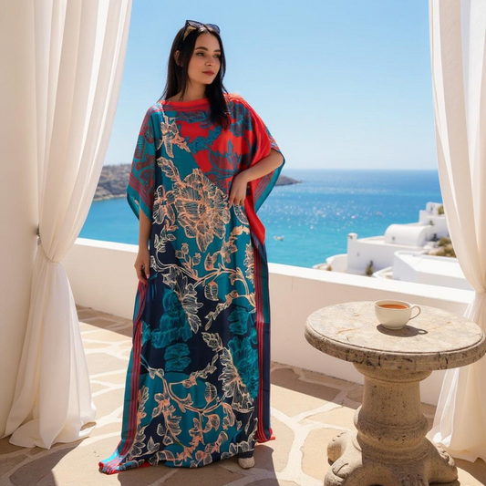 Satin Boubou Dress – Free Size, Flowy Elegance