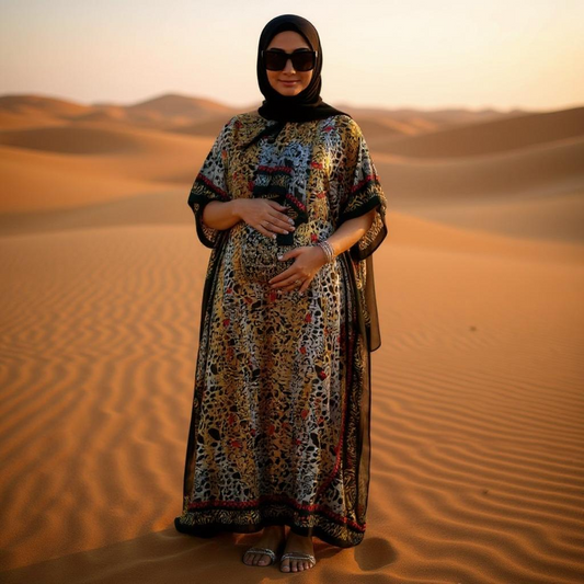 Satin Boubou Dress – Free Size, Flowy Elegance