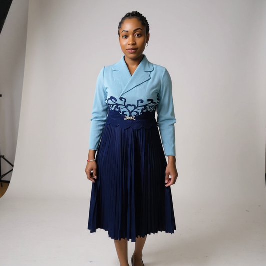 Miyake-Inspired Pleated Dress – One Size Fits All