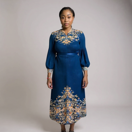 Miyake-Inspired Pleated Dress – One Size Fits All