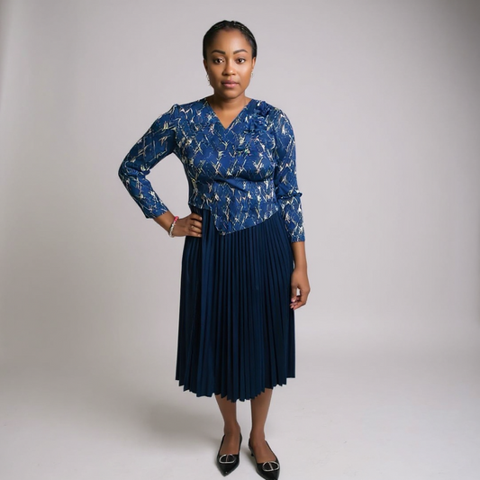 Miyake-Inspired Pleated Dress – One Size Fits All