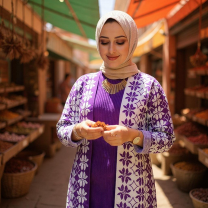 “Cozy Luxe” – Full-Length Dress with Cover-All Knit