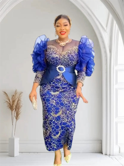 “Midnight Spark” – Party Dress with Luxe Detailing