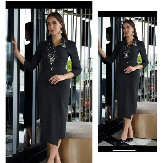 Elegant Corporate Dress with Slim Fit