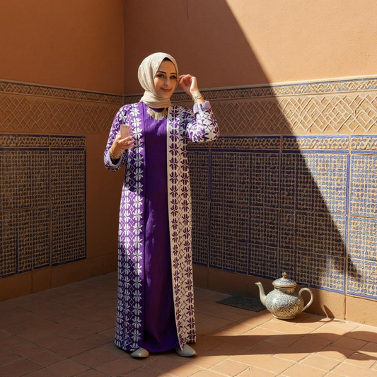 “Cozy Luxe” – Full-Length Dress with Cover-All Knit