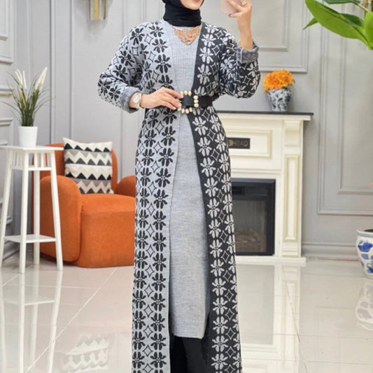“Cozy Luxe” – Full-Length Dress with Cover-All Knit