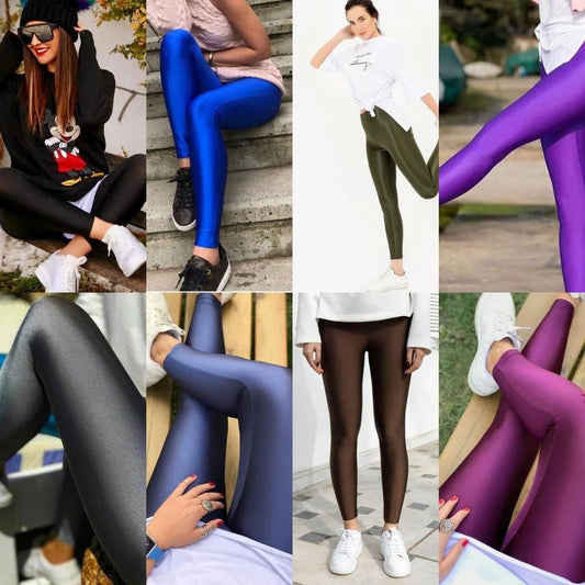 Hp High-Waist Shiny Leggings - Stretchy