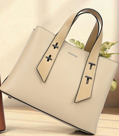 L23602B - Genuine Leather Box Shape Bag