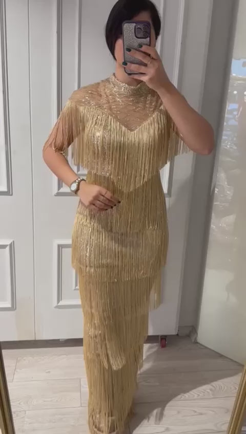Dinner Dress- Full Fringe Dress