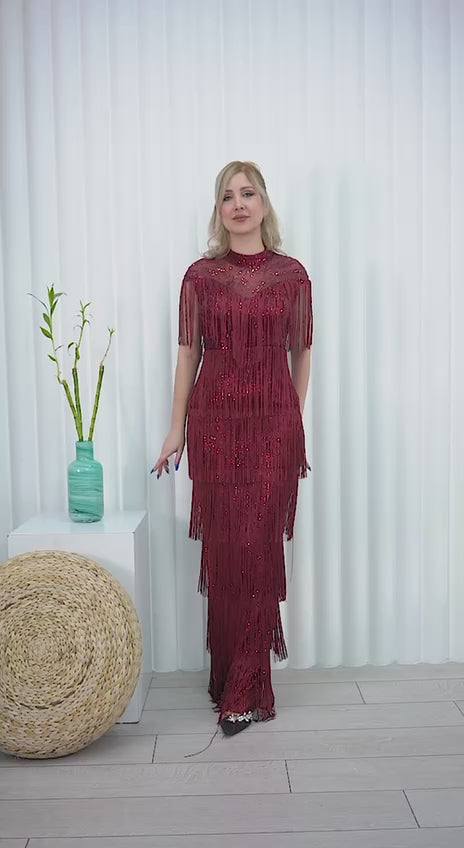 Dinner Dress - Full Fringe Dress