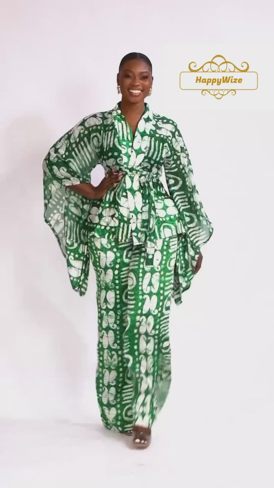 High Grade Satin Top & Cotton Pant