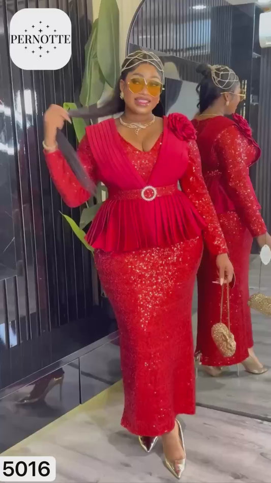 Embellished Full Length Party Dress