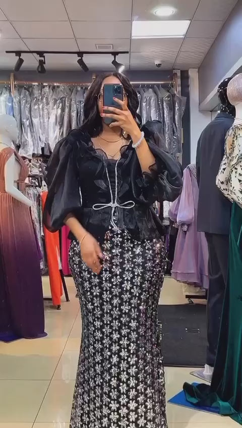 Starlight Gown” – Embellished Full-Length Dress