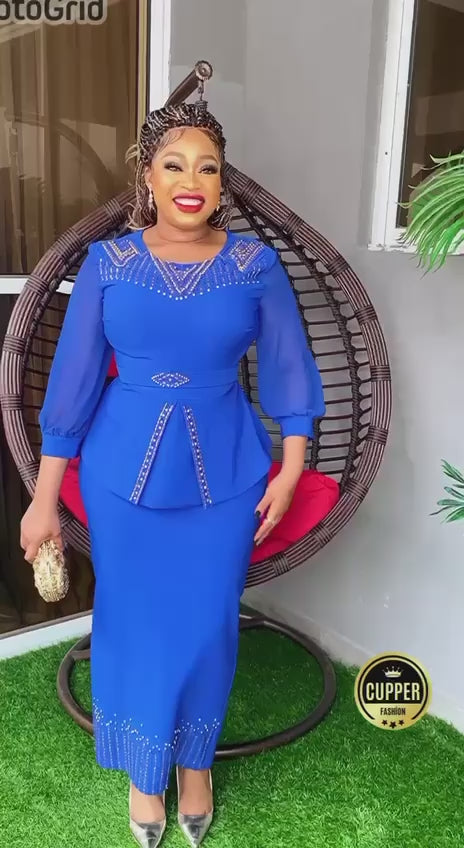 Luxury Party Wear Embellished Skirt & Blouse