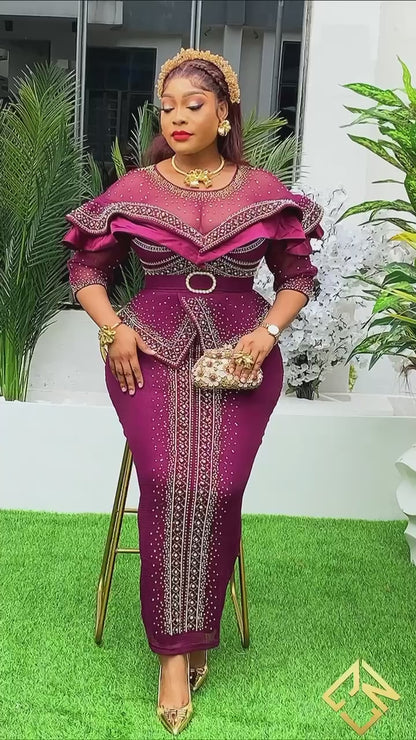 “Moonlit Glam” – Embellished Full Length Beauty