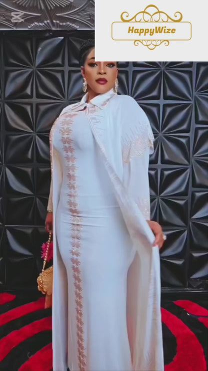 Celestial White  Embroidered Kaftan